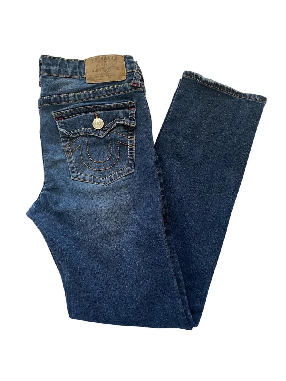True Religion Boy’s Dark Blue Slim Straight Jeans